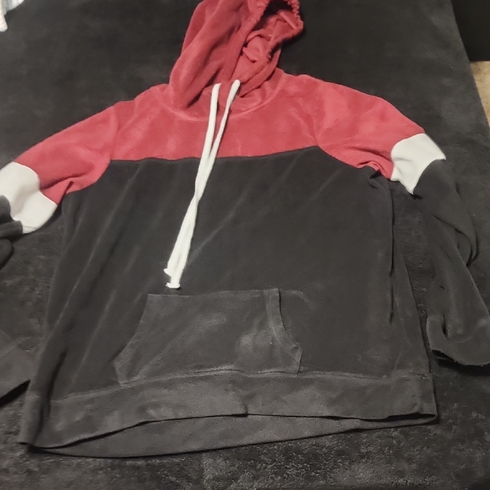 Chance or Fate Red and Black Half-Zip Sweatshirt